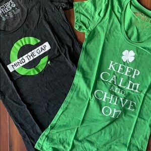 Chive KCCO and MIND THE GAP shirts